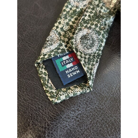 Mulberry 100% Silk Green Classic Tie - Picture 5 of 5